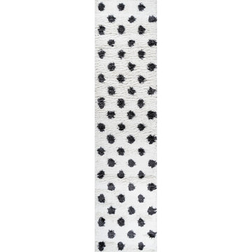 Pere Modern Charcoal Dot Shag Area Rug